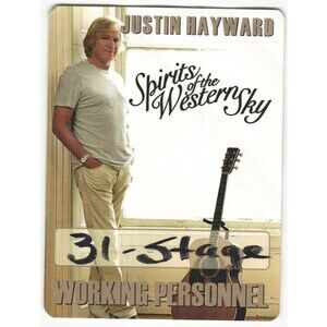 2013 Justin Hayward Moody Blues Backstage Pass Working Personnel